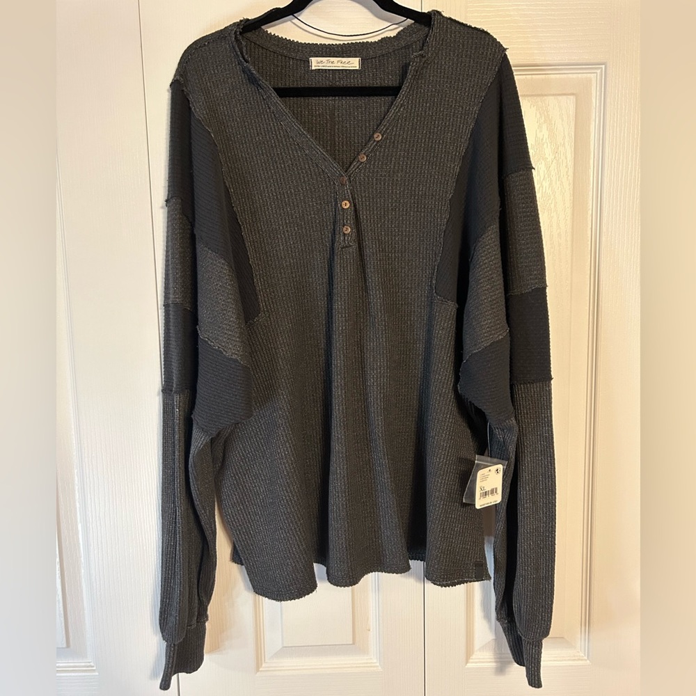 Waffle knit top
